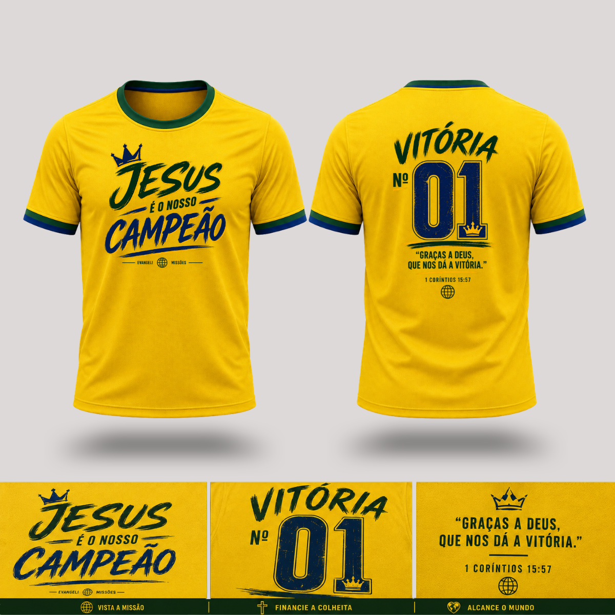 Camisa Jesus Nosso Campeão